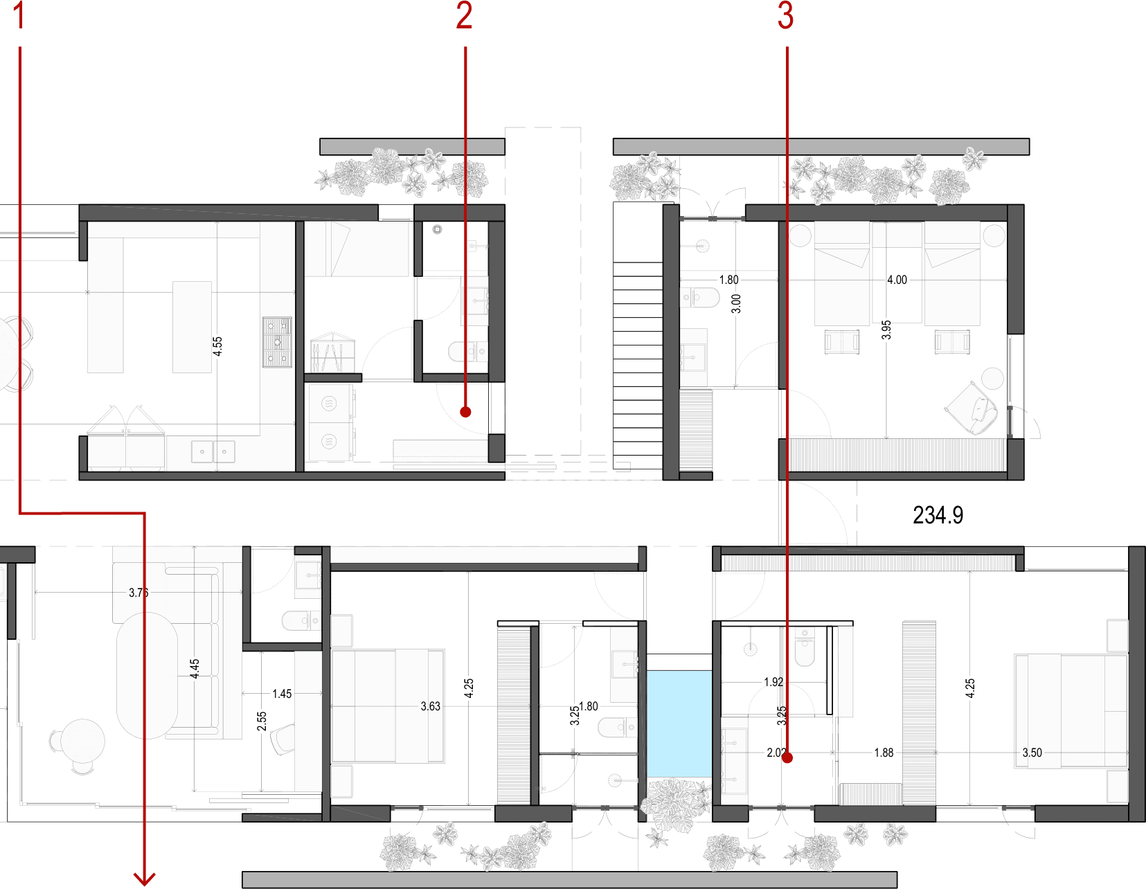 Casa JSa — 235 m² layout variant