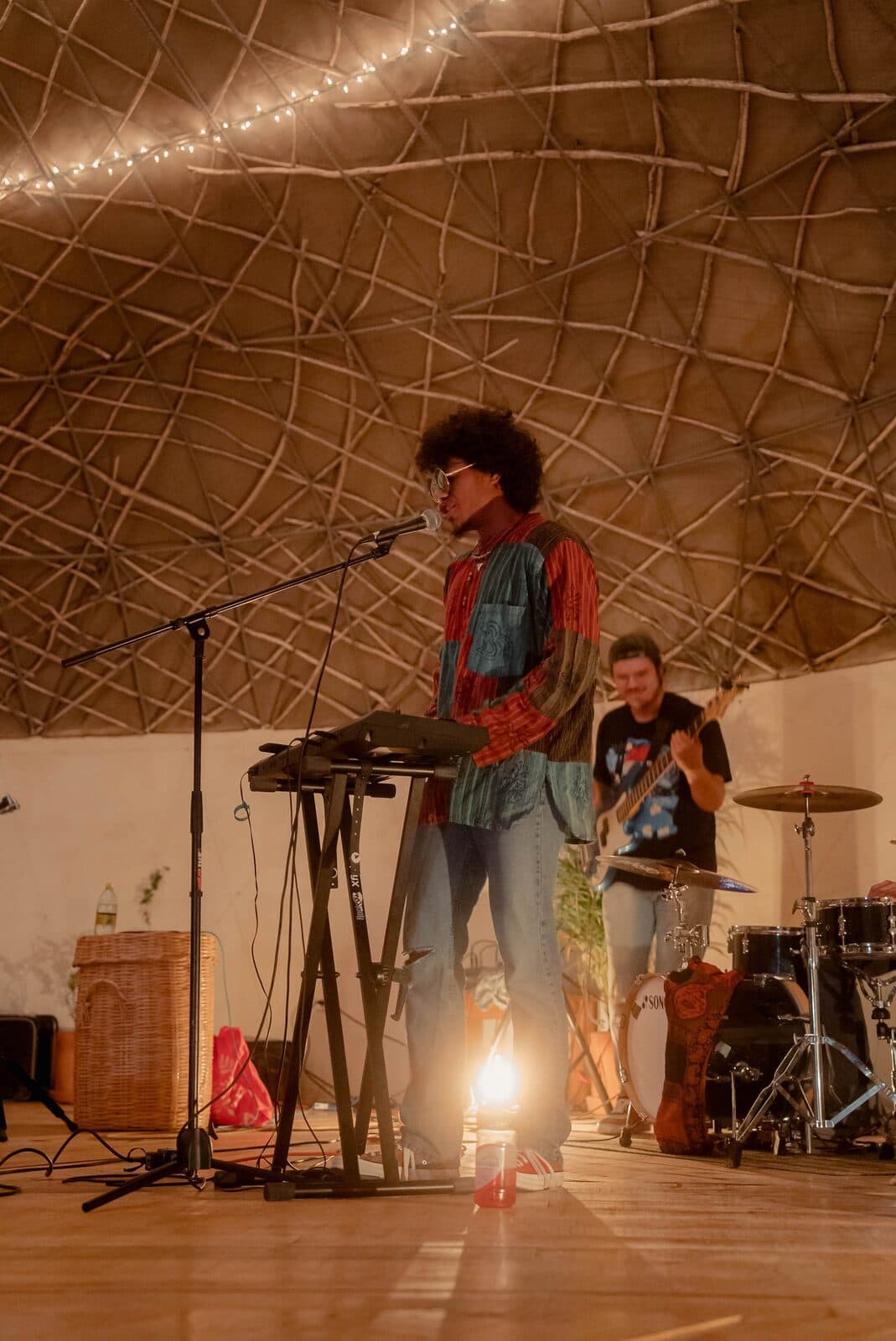A band playing at a private event
