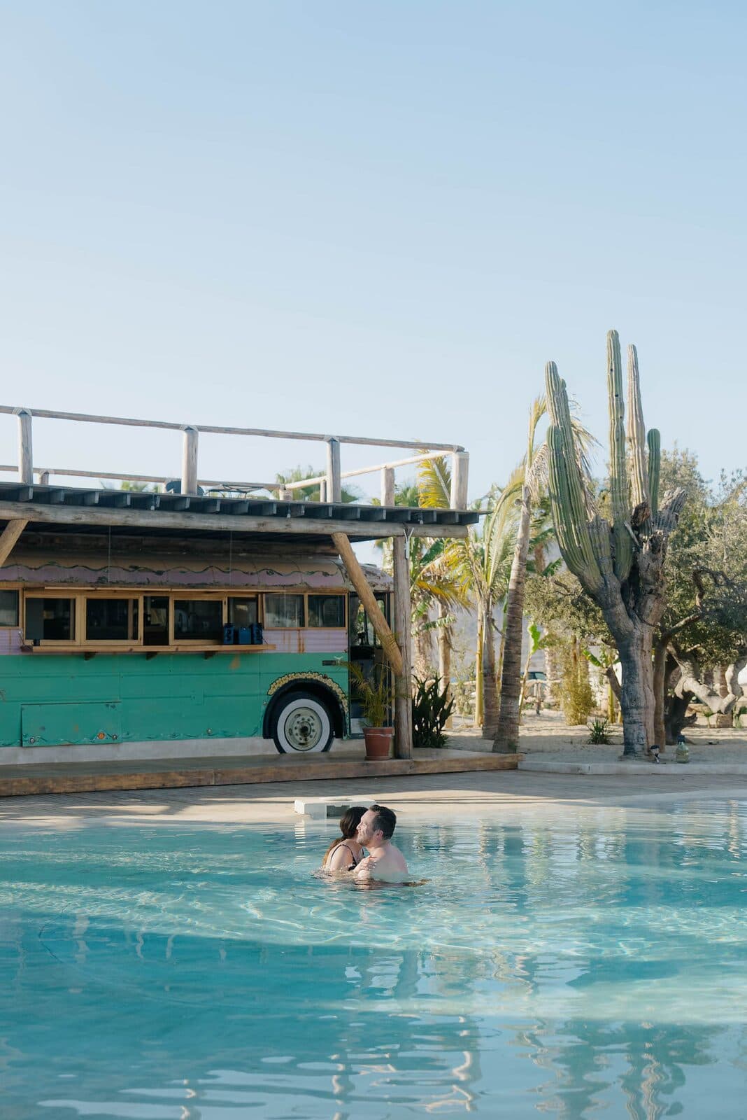 The rooftop deck bus at Hotel Damara