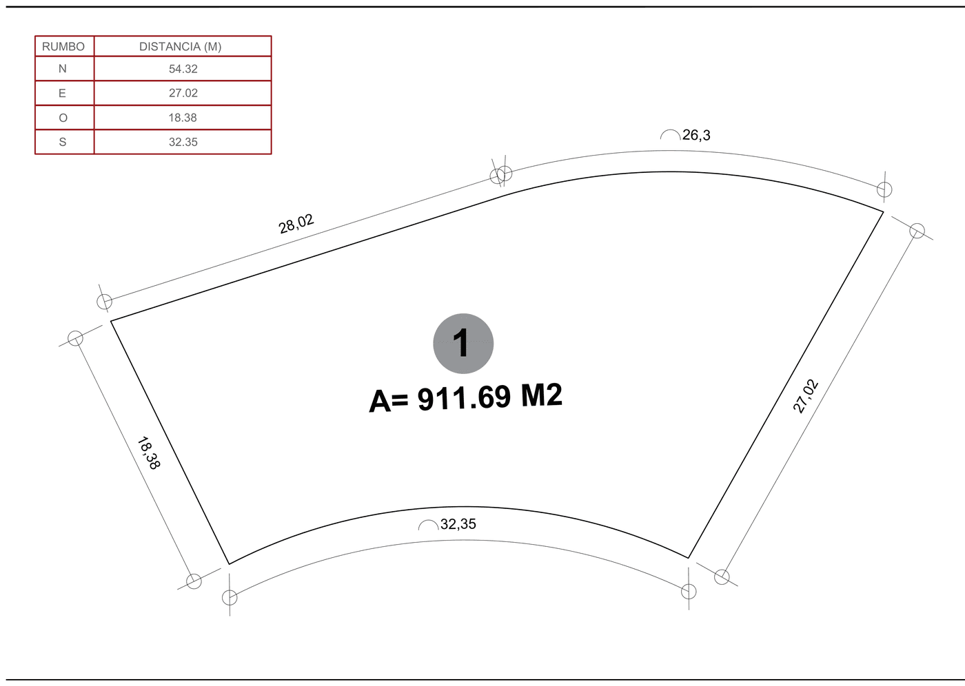 Casa Damara — Lot 1 survey, 911.69 m²