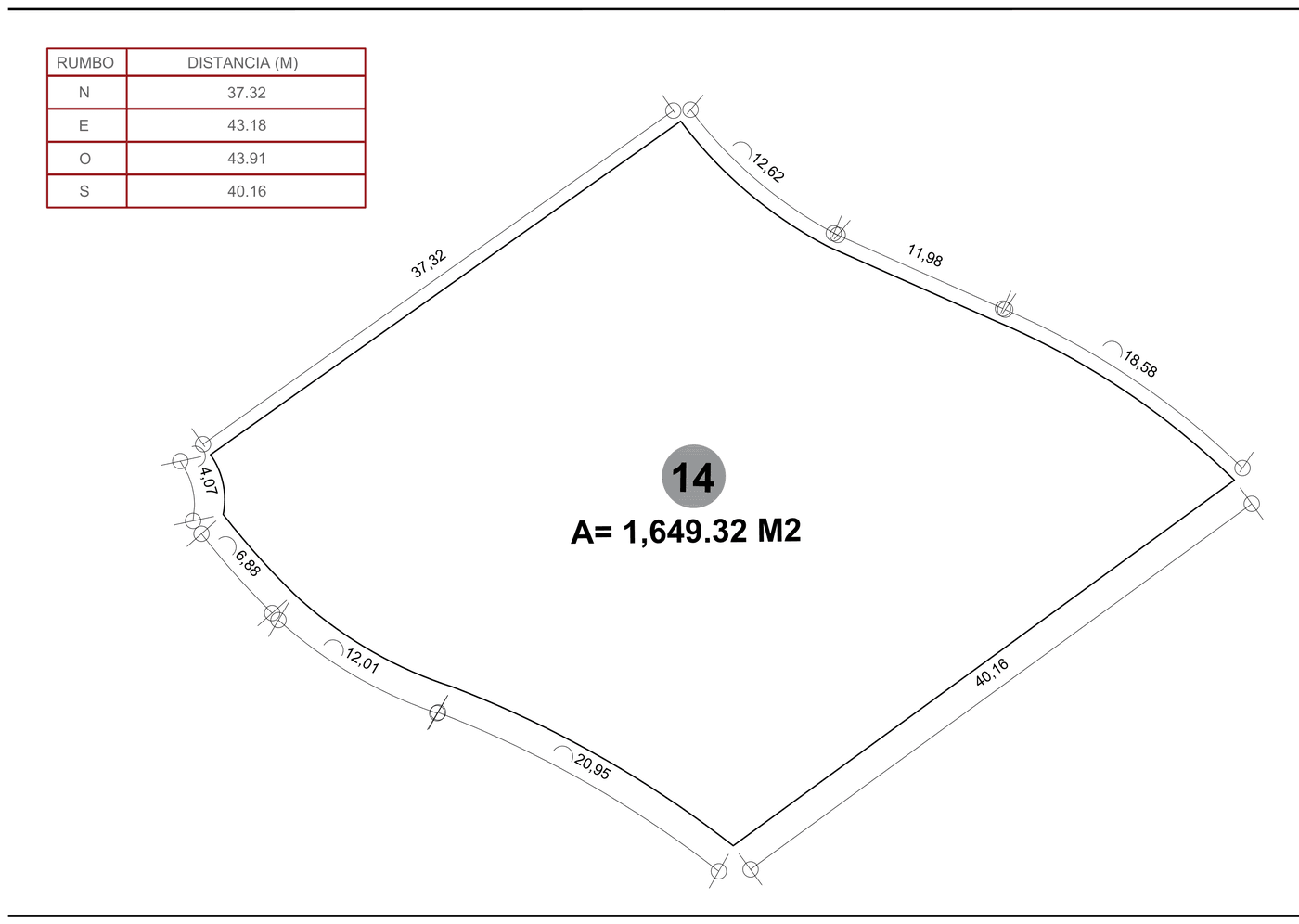 Casa Damara — Lot 14 survey, 1,649.32 m²