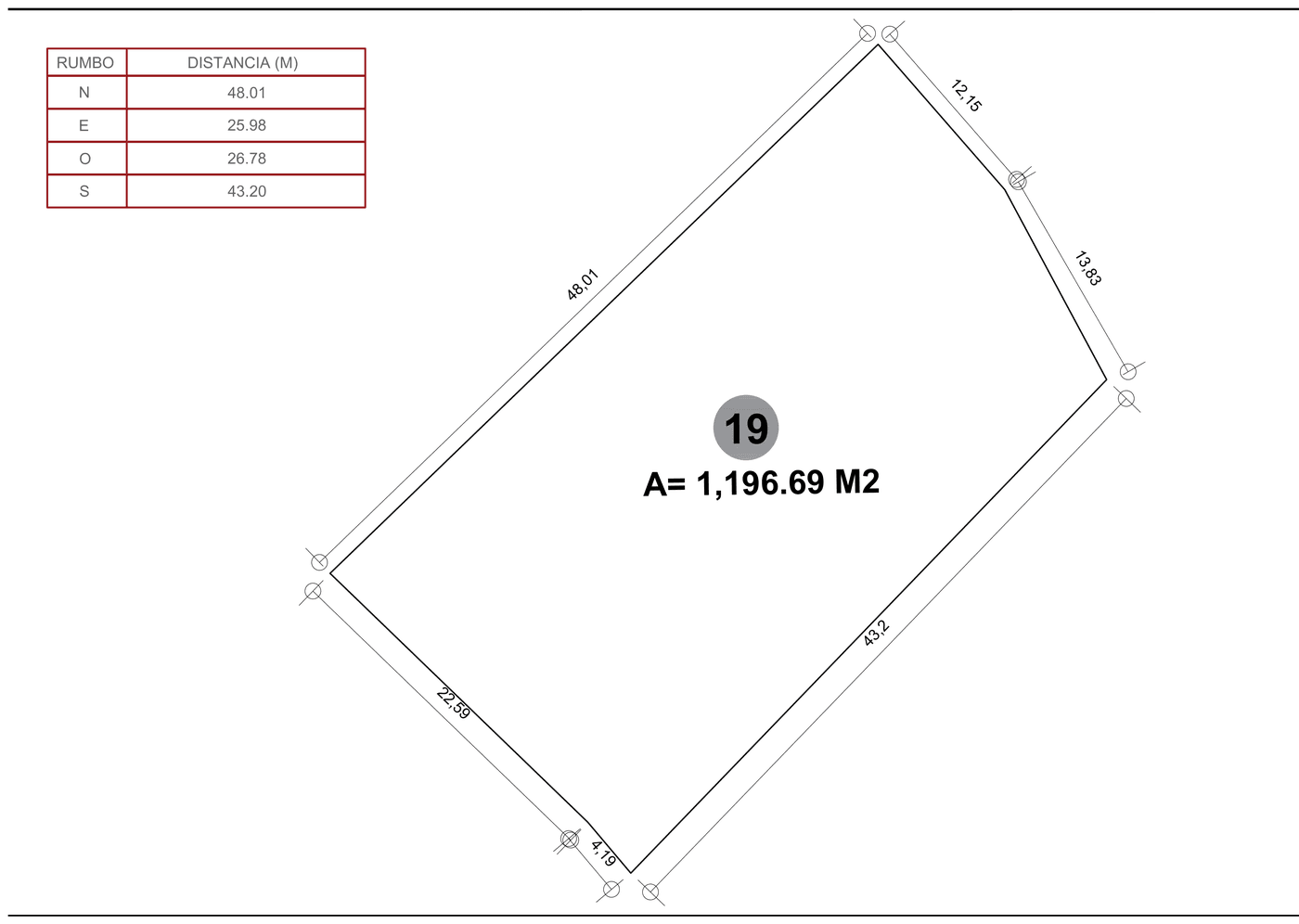 Casa Damara — Lot 19 survey, 1,196.69 m²