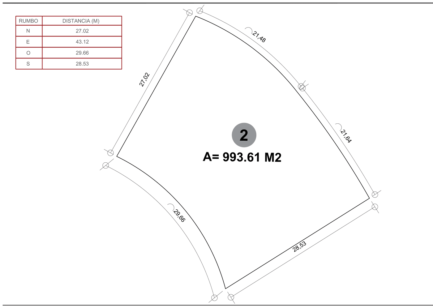 Casa Damara — Lot 2 survey, 993.61 m²
