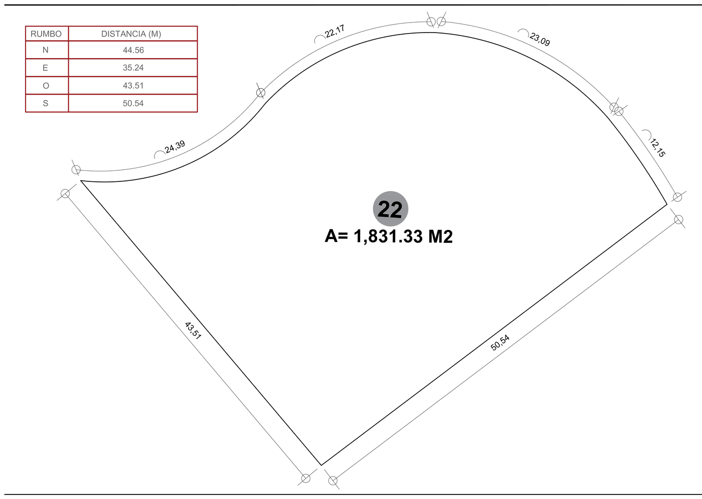 Casa Damara — Lot 22 survey, 1,831.33 m²