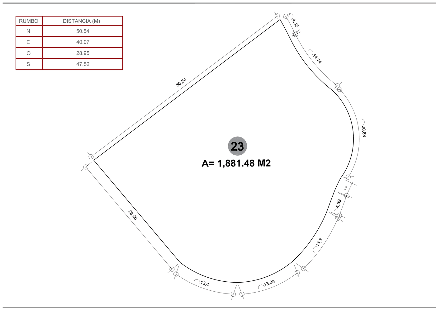 Casa Damara — Lot 23 survey, 1,881.48 m²