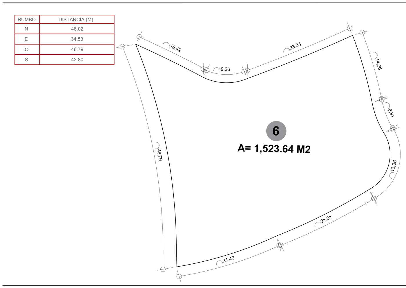 Casa Damara — Lot 6 survey, 1,523.64 m²