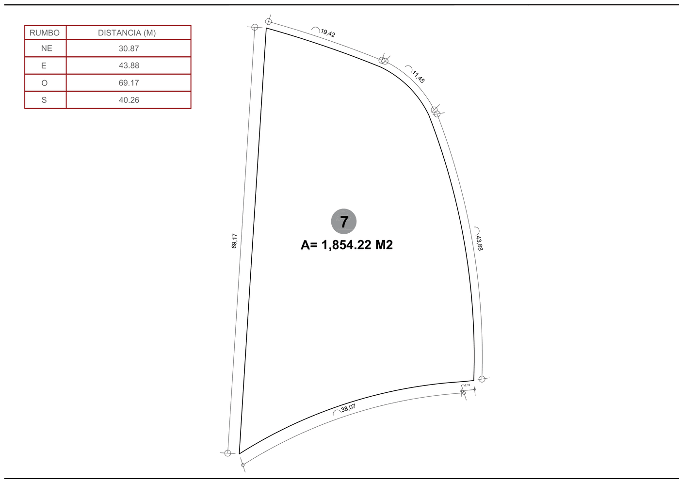 Casa Damara — Lot 7 survey, 1,854.22 m²