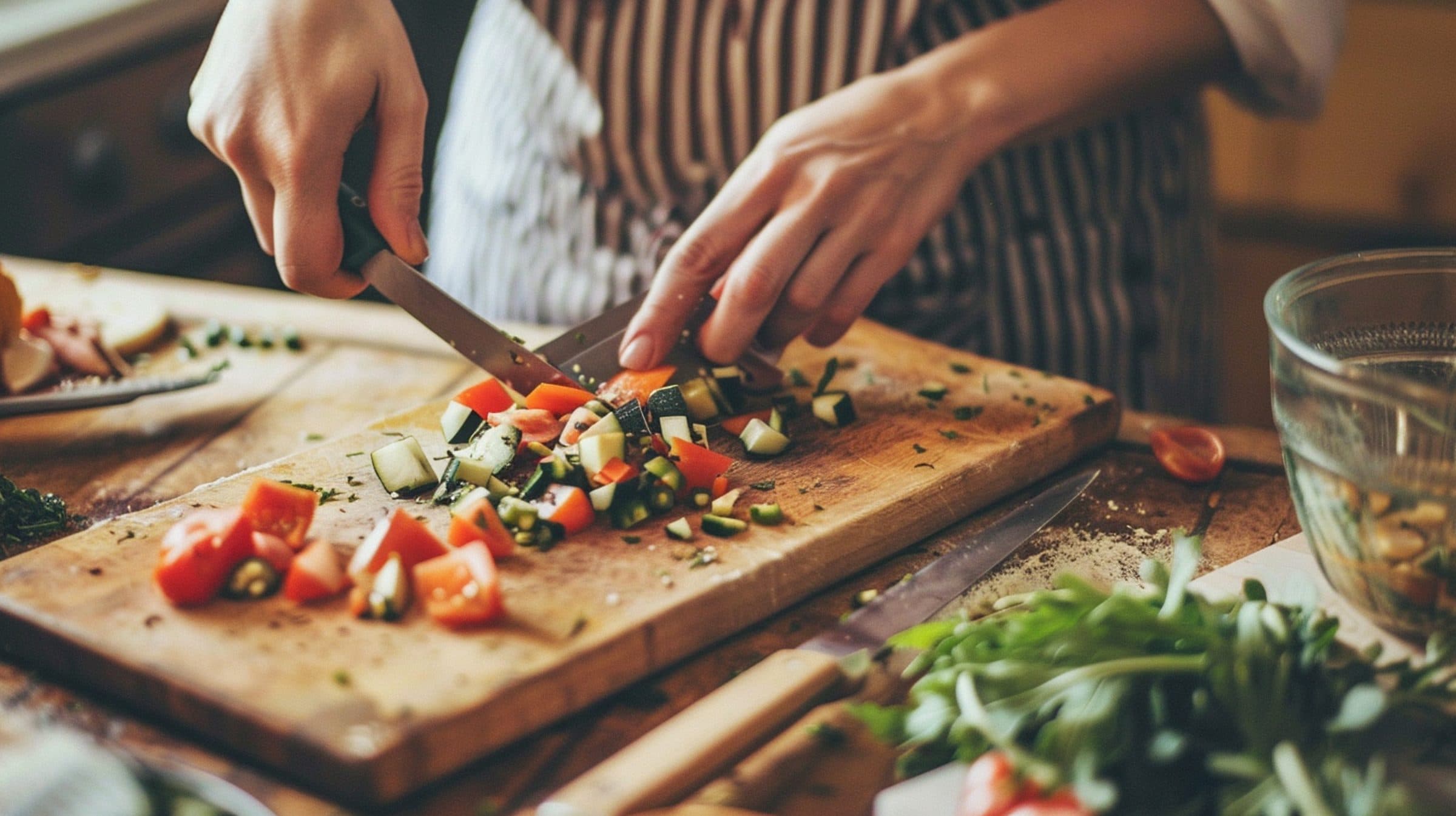 Preparing a fresh, plant-centered meal